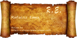 Rafaisz Emma névjegykártya
